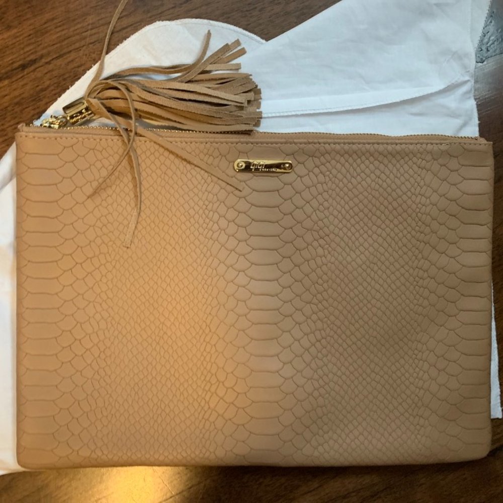 Gigi New York Beige Clutch